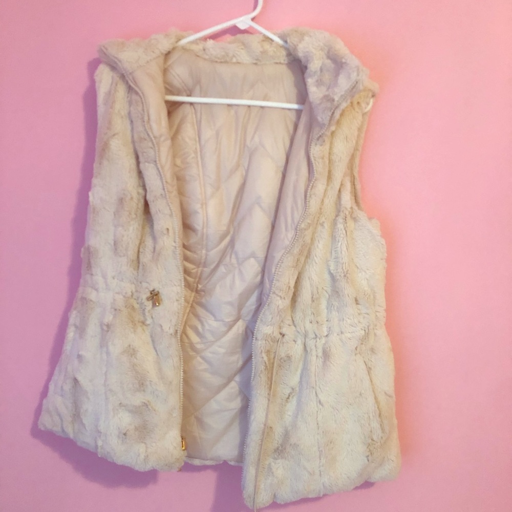 Snow bunny honey faux fur